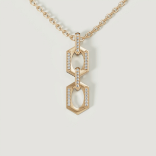 Links 18k Yellow Gold Diamond Necklace