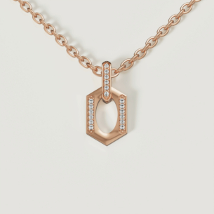 Links 18k Rose Gold Diamond Necklace