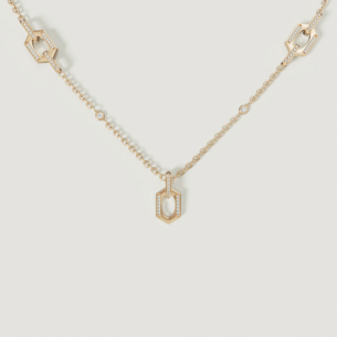 Links 18k Yellow Gold Diamond Necklace