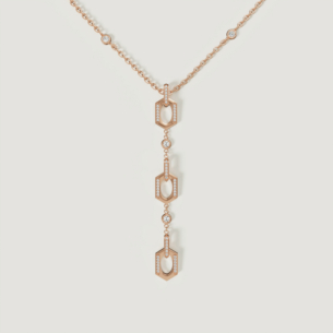 Links 18k Rose Gold Diamond Necklace