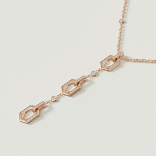 Links 18k Rose Gold Diamond Necklace