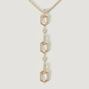 Links 18k Yellow Gold Diamond Necklace