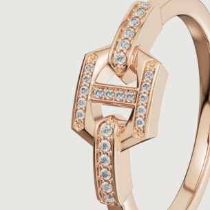 Links DD Iconica 18k Rose Gold Diamond Ring
