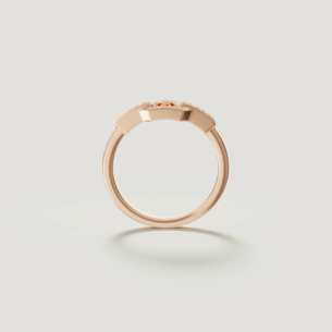 Links 18k Rose Gold Diamond Ring