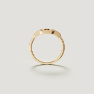 Links 18k Yellow Gold Diamond Ring