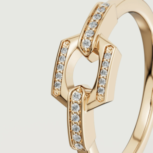 Links 18k Yellow Gold Diamond Ring