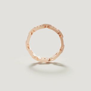 Links 18k Rose Gold Diamond Ring