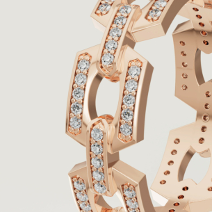 Links 18k Rose Gold Diamond Ring