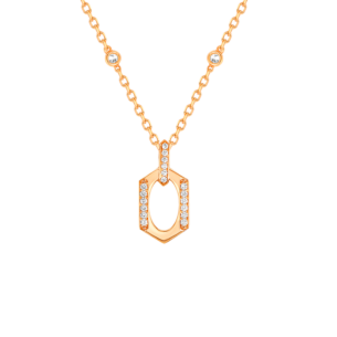 Links 18K Rose Gold Necklace With Diamonds