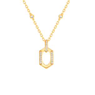 Links 18K Yellow Gold Necklace With Diamonds