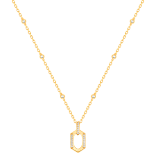 Links 18K Yellow Gold Necklace With Diamonds