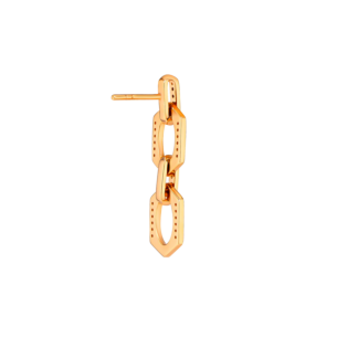 Links Drop Earring Double Diamond Motif in 18K Rose Gold 