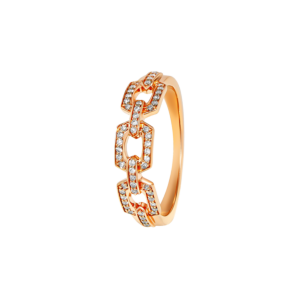 Links Trio Diamond Motif Ring 18K Rose Gold