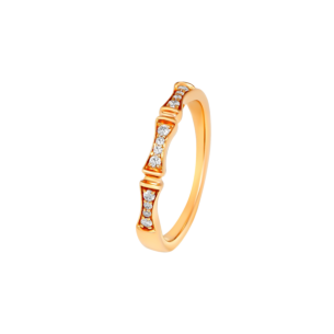 Links Stackable Diamond Ring 18K Yellow Gold