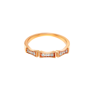 Links Stackable Diamond Ring 18K Yellow Gold