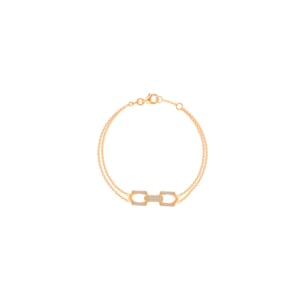 Links 18k Rose Gold Diamond Bracelet