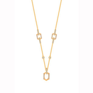 Links 18k Rose Gold Diamond Necklace