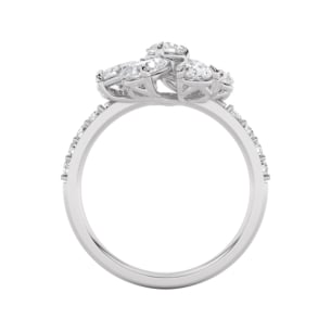 Gaia Luxe Fashion 18k White Gold Lab-Grown Diamond Ring