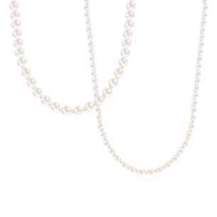 Mother Daughter 2 Kiku Pearl Necklace Set 