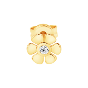 Ara Six Petals Flower Diamond Earrings In 18K Yellow Gold   