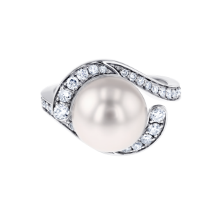 Orana Wave Austrailian pearl ring in 18K  gold 