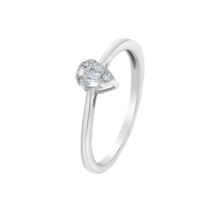 OneSixEight Pear Diamond Ring 18K White Gold