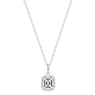 OneSixEight Emerald Diamond Pendant Chain 18K White Gold
