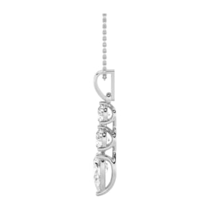 Gaia Luxe Fashion 18k White Gold Lab-Grown Diamond Pendant