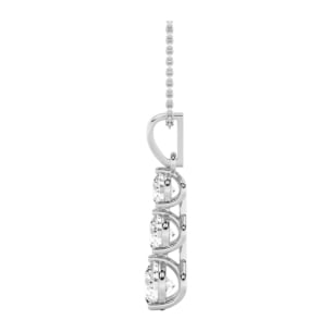 Gaia Luxe Fashion 18k White Gold Lab-Grown Diamond Pendant