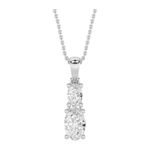 Gaia Luxe Fashion 18k White Gold Lab-Grown Diamond Pendant