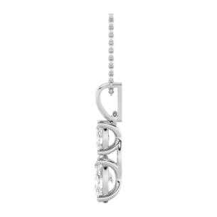Gaia Luxe Fashion 18k White Gold Lab-Grown Diamond Pendant