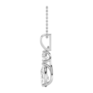Gaia Luxe Fashion 18k White Gold Lab-Grown Diamond Pendant