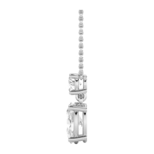 Gaia Luxe Fashion 18k White Gold Lab-Grown Diamond Pendant
