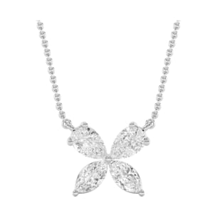 Gaia Luxe Fashion 18k White Gold Lab-Grown Diamond Pendant