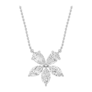 Gaia Luxe Fashion 18k White Gold Lab-Grown Diamond Pendant