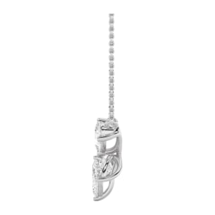 Gaia Luxe Fashion 18k White Gold Lab-Grown Diamond Pendant