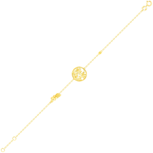 Paradise Light Weight Bracelet In 22K Yellow Gold