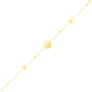 Paradise Light Weight Bracelet In 18K Yellow Gold