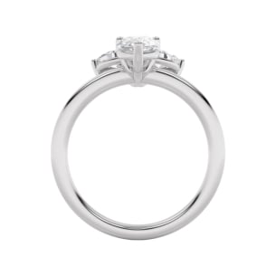 Gaia Luxe Fashion 18k White Gold Lab-Grown Diamond Ring