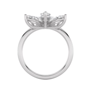 Gaia Luxe Fashion 18k White Gold Lab-Grown Diamond Ring