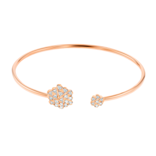 Pyramid Open Bangle 18K Rose Gold 