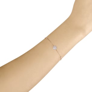 Pyramid Single Motif Bracelet 18K Rose Gold 