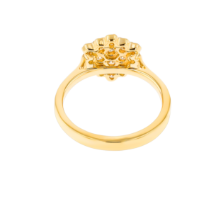 Pyramid Ring 18K Yellow Gold 