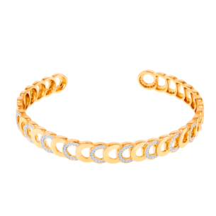 Revolve Diamond  Bangle set  in 18K Rose Gold