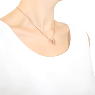 Revolve  Diamond Pendant Chain set in 18K Rose Gold