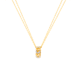 Revolve Diamond Pendant Chain set in 18K Yellow Gold