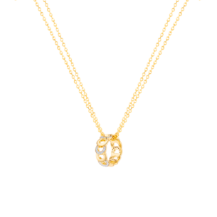 Revolve Diamond Pendant Chain set in 18K Yellow Gold