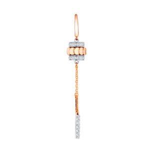 Revolve Diamond Earrings with Moving Mechanism set in 18K Rose Gold