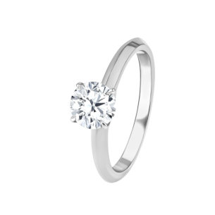 Gaia Solitaire 0.5 Carat Engagement Diamond Ring 18K White Gold 