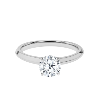 Gaia Solitaire 0.5 Carat Engagement Diamond Ring 18K White Gold 